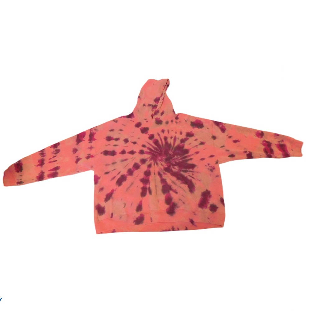 Bleached and Tie Dyed Hoodie